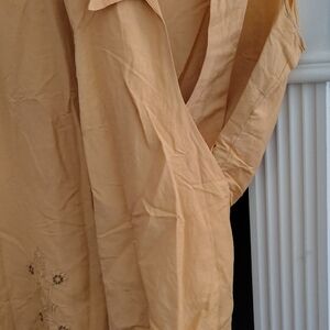 Ashley Stewart Linen Sleeveless Wrap Top